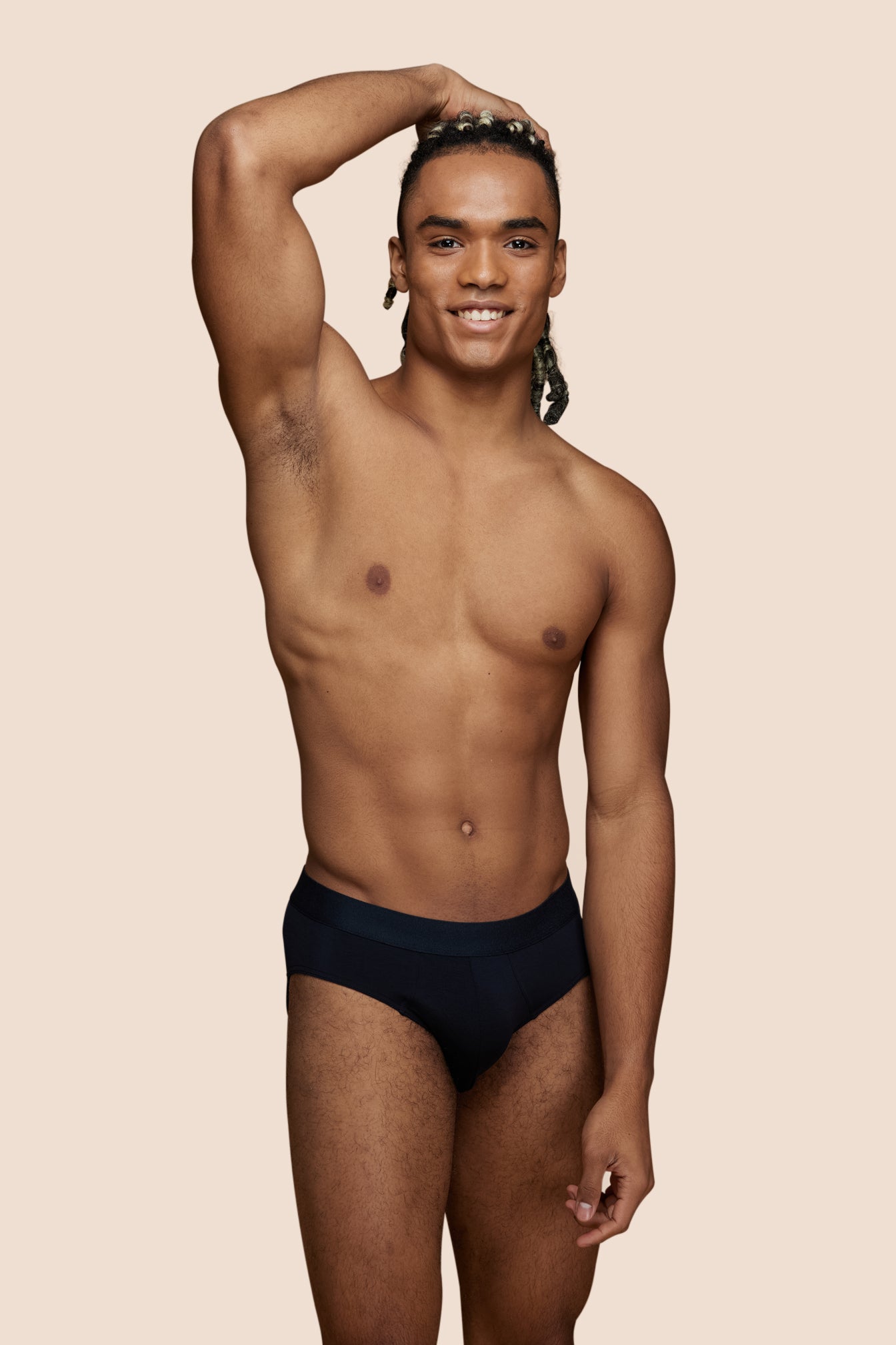 Pétrone slip sport tencel bleu marine homme