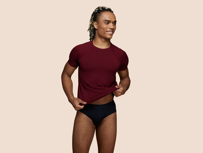 Pétrone slip sport tencel bleu marine homme t-shirt#couleur_bleu-marine
