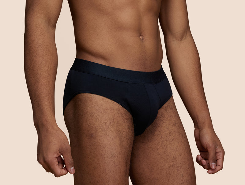 Pétrone slip sport tencel bleu marine homme zoom#couleur_bleu-marine