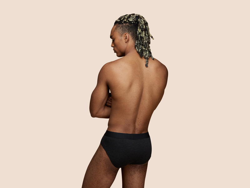 Pétrone slip sport tencel gris anthracite homme dos#couleur_gris-anthracite