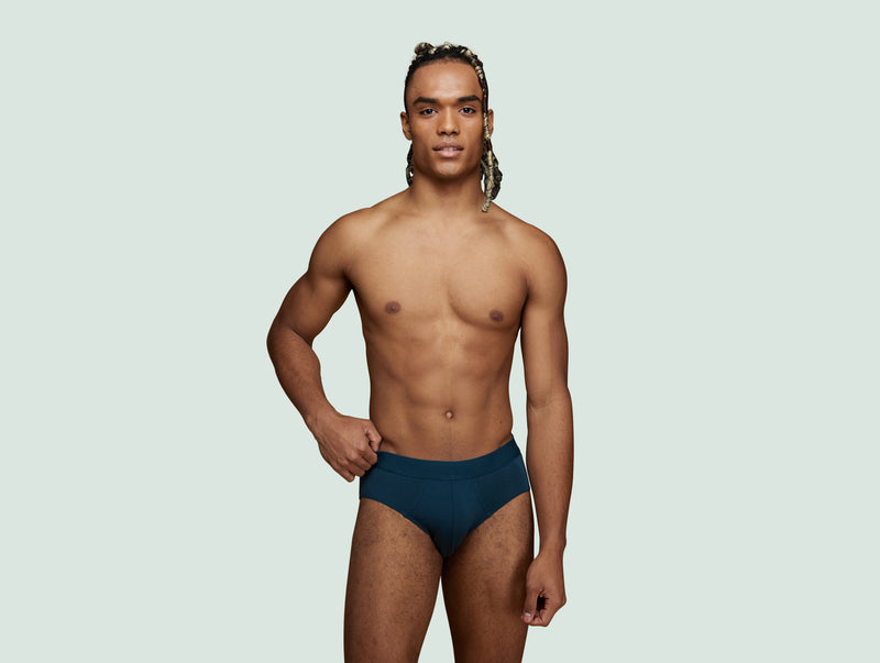 Pétrone slip sport tencel bleu pétrole homme face#couleur_bleu-pétrole