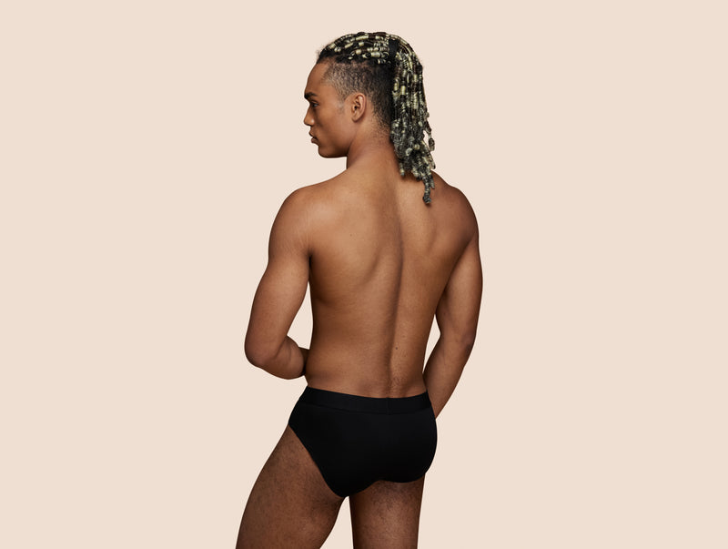 Pétrone slip sport tencel noir homme dos#couleur_noir