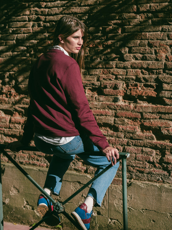 Pétrone sweat homme Tencel coton bio bordeaux femme#couleur_bordeaux-foncé