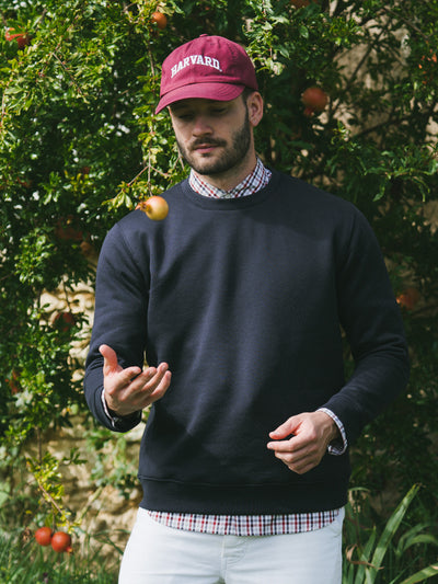 Pétrone sweat homme Tencel coton bio bleu marine homme#couleur_bleu-marine