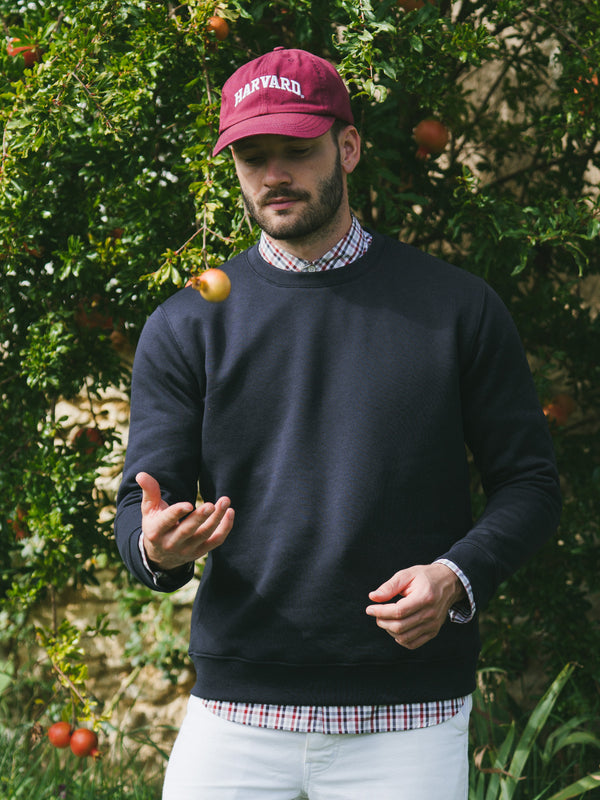 Pétrone sweat homme Tencel coton bio bleu marine homme#couleur_bleu-marine