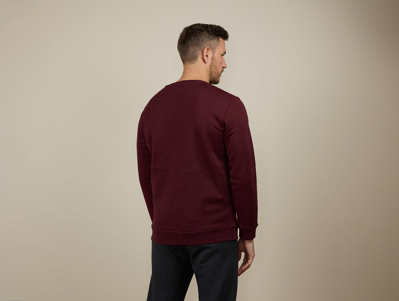 Pétrone sweat homme Tencel coton bio bordeaux homme#couleur_bordeaux-foncé