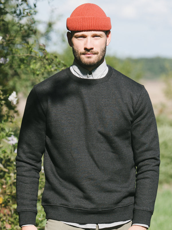 Pétrone sweat homme Tencel coton bio gris anthracite homme#couleur_gris-anthracite-chiné