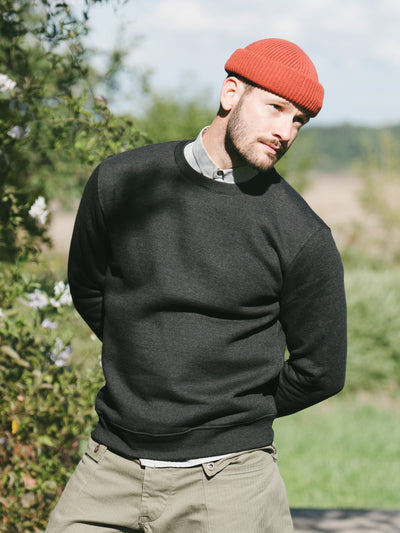 Pétrone sweat homme Tencel coton bio gris anthracite homme#couleur_gris-anthracite-chiné