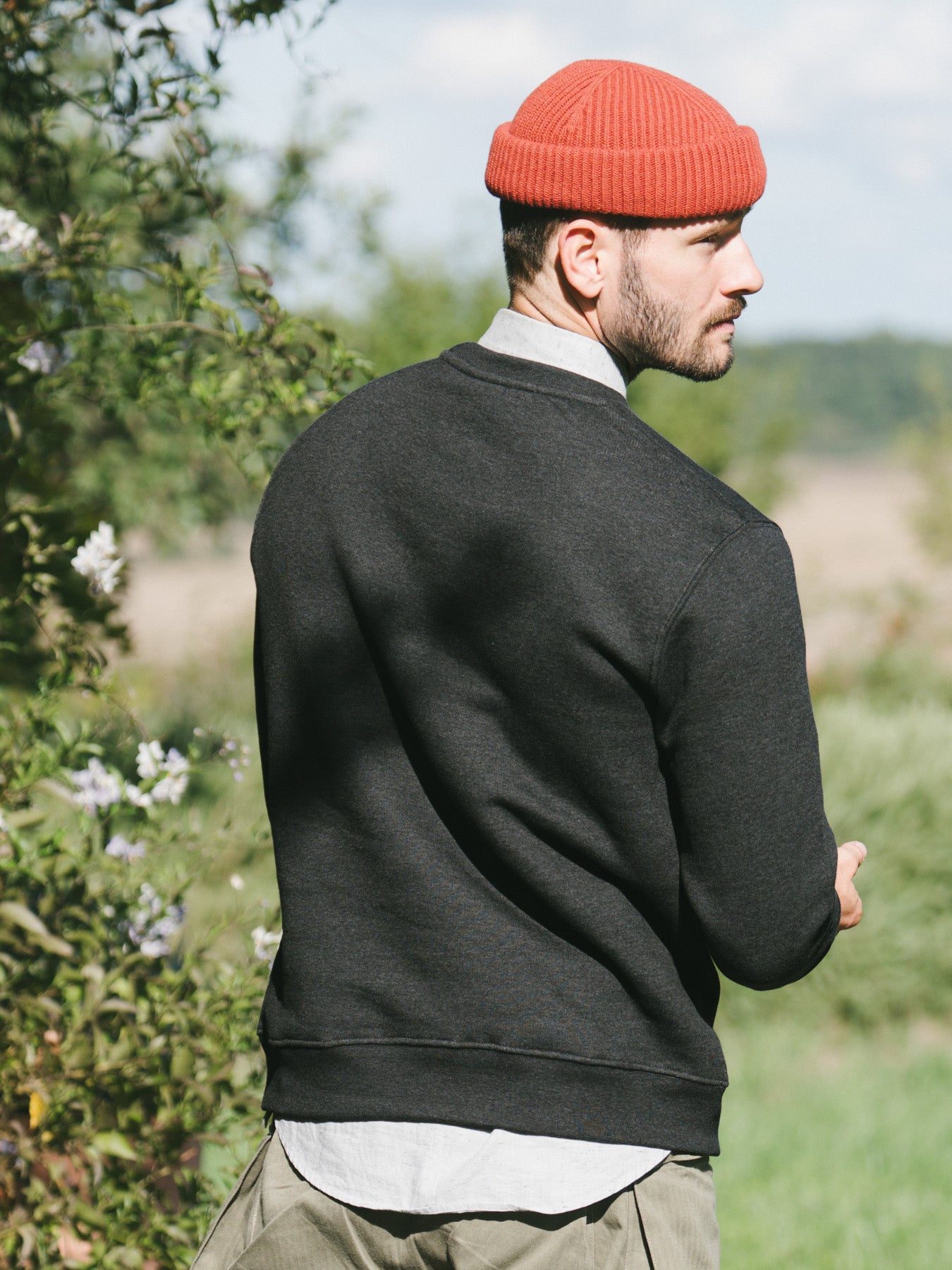 Pétrone sweat homme Tencel coton bio gris anthracite homme#couleur_gris-anthracite-chiné