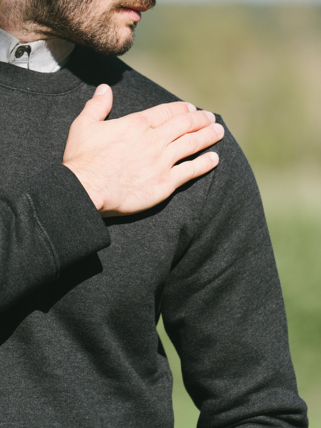 Pétrone sweat homme Tencel coton bio gris anthracite homme#couleur_gris-anthracite-chiné