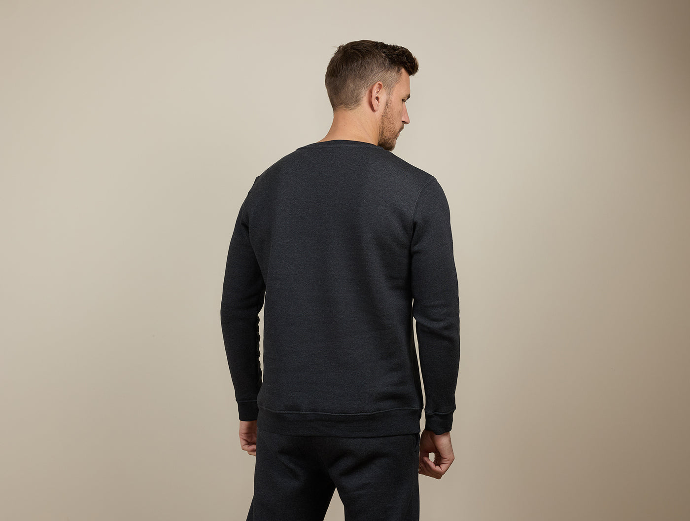 Pétrone sweat homme Tencel coton bio gris anthracite homme#couleur_gris-anthracite-chiné