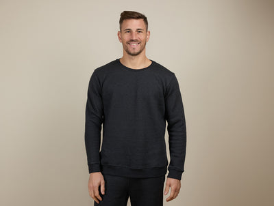 Pétrone sweat homme Tencel coton bio gris anthracite homme#couleur_gris-anthracite-chiné