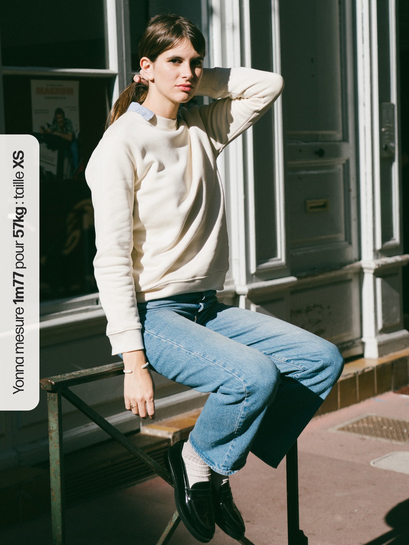 Pétrone sweat homme Tencel coton bio écru femme#couleur_écru