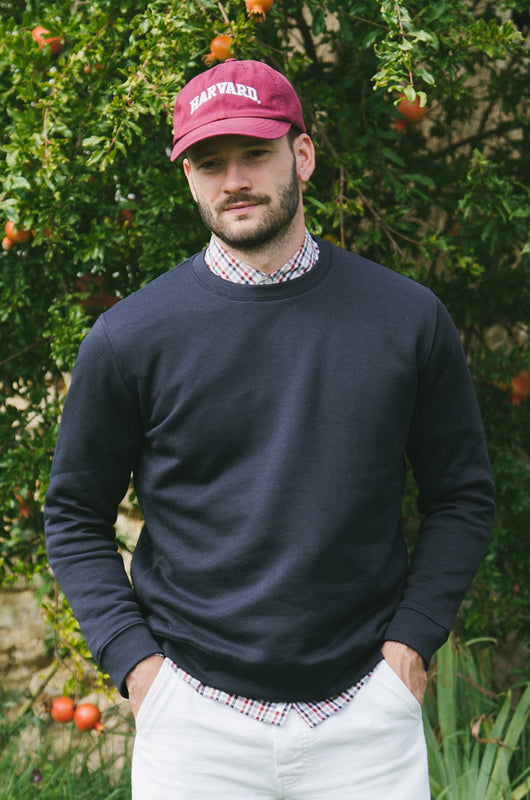 Pétrone sweat homme Tencel coton bio bleu marine homme