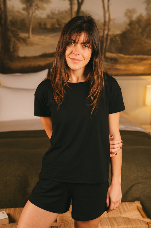 Pétrone t-shirt boxy coton bio tencel lyocell femme