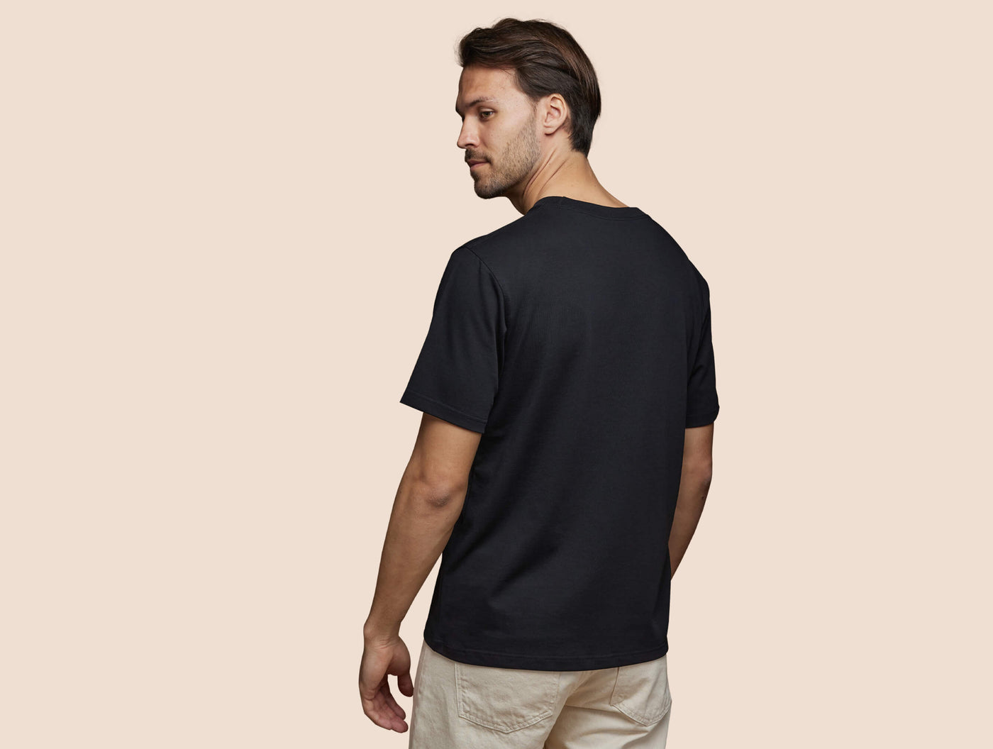 Pétrone T-shirt manches courtes coton pima micromodal noir homme#couleur_noir