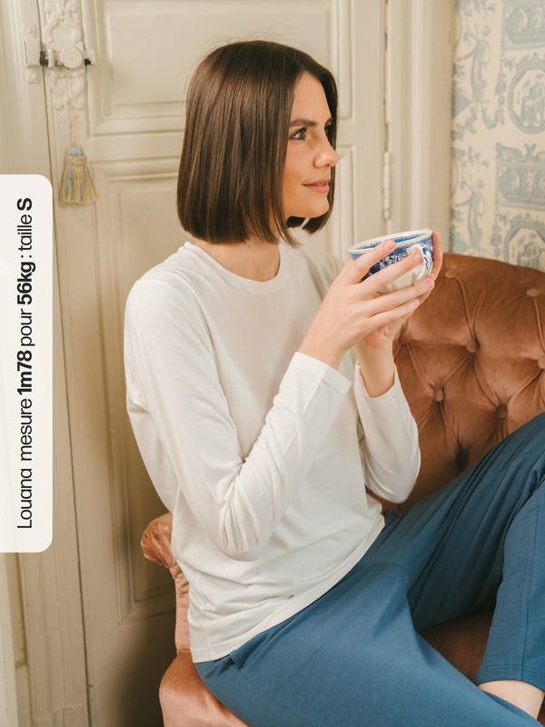 Ensemble de pyjama coton biologique tencel lyocell femme#