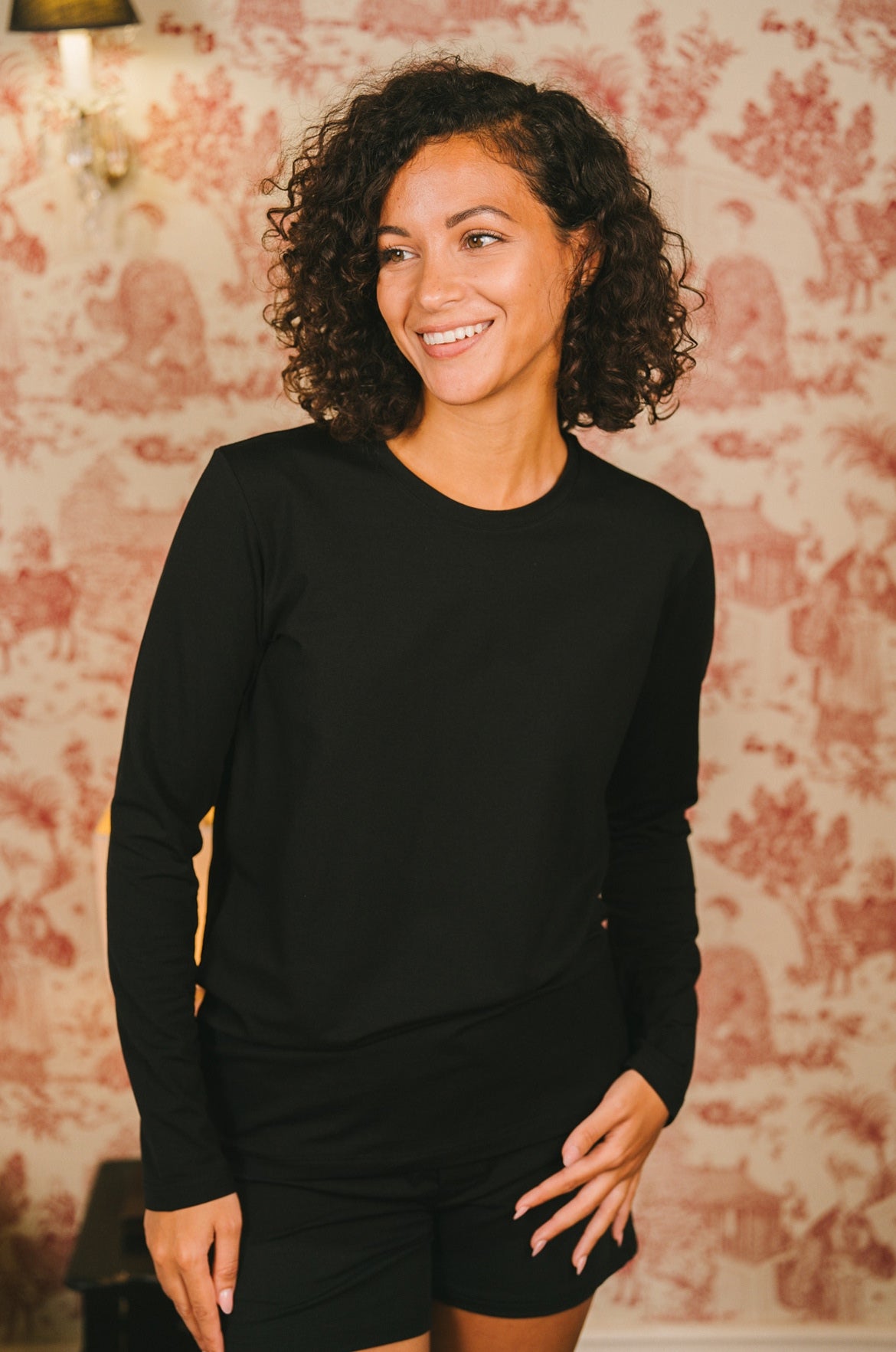 Pétrone T-shirt manches longues coton biologique tencel lyocell noir
