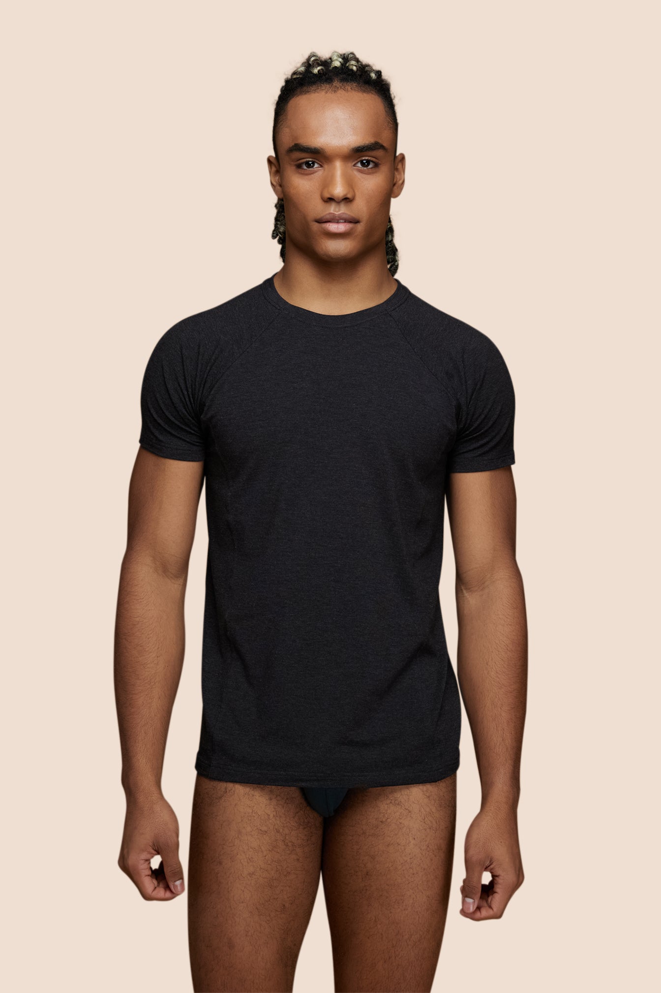 Pétrone T-shirt sport tencel gris anthracite homme
