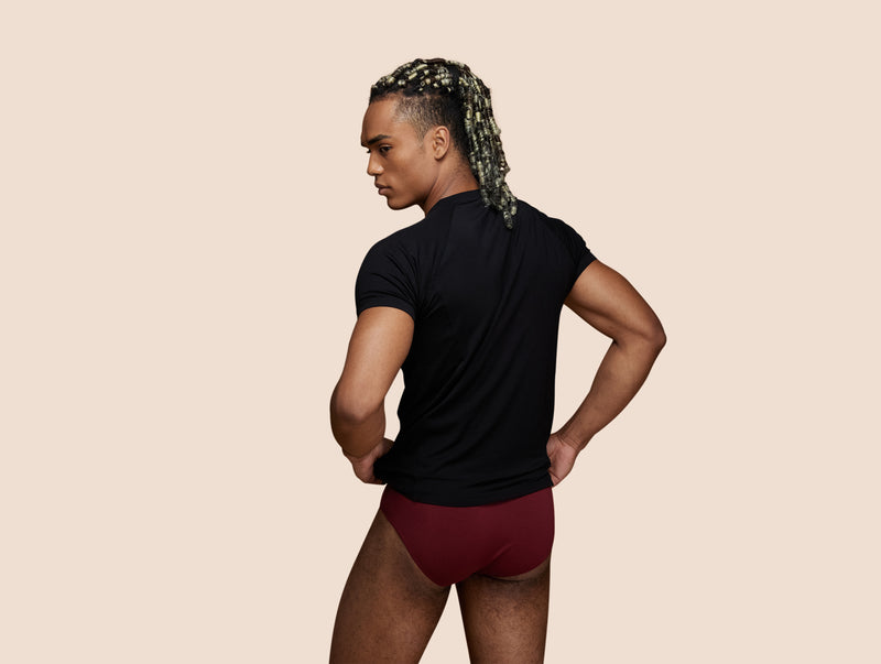 Pétrone T-shirt sport tencel noir homme dos#couleur_noir
