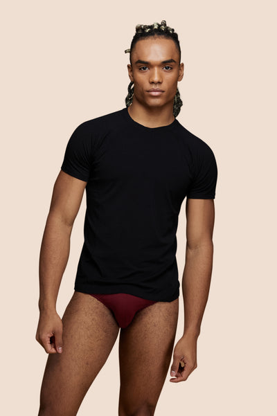 Pétrone T-shirt sport tencel noir homme