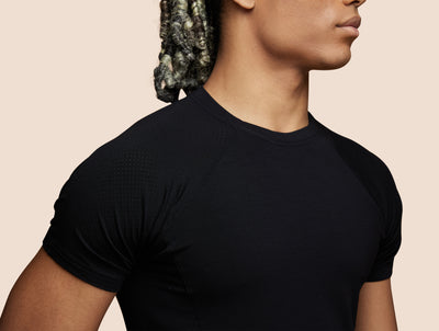 Pétrone T-shirt sport tencel noir homme zoom#couleur_noir