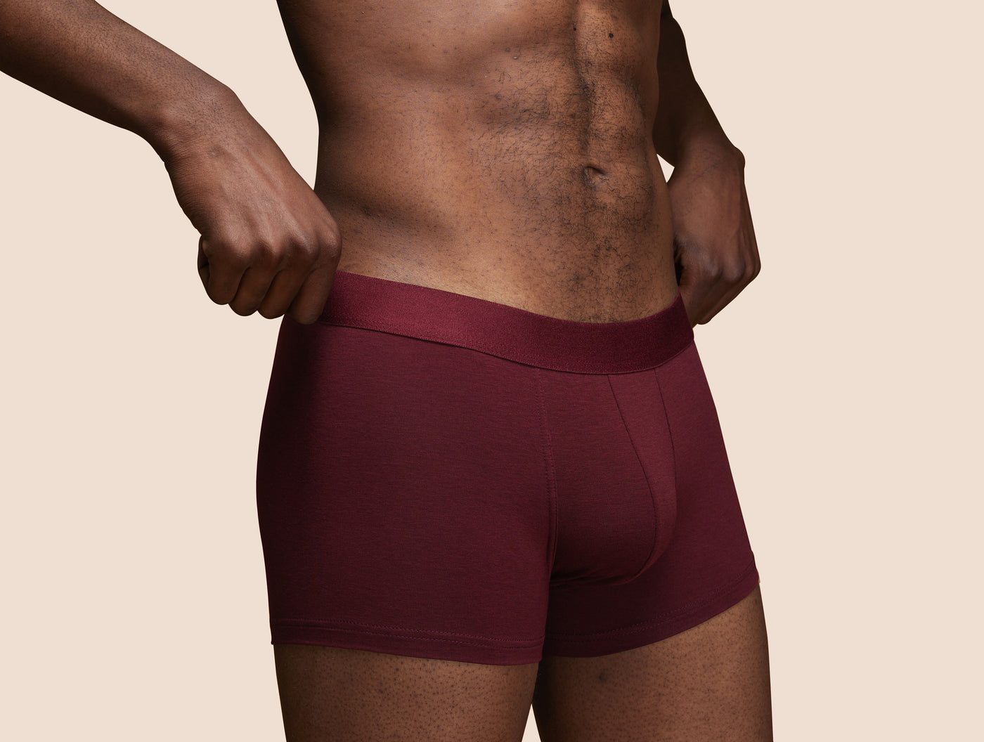 Pétrone shorty coton biologique Tencel bordeaux foncé homme#couleur_bordeaux-foncé