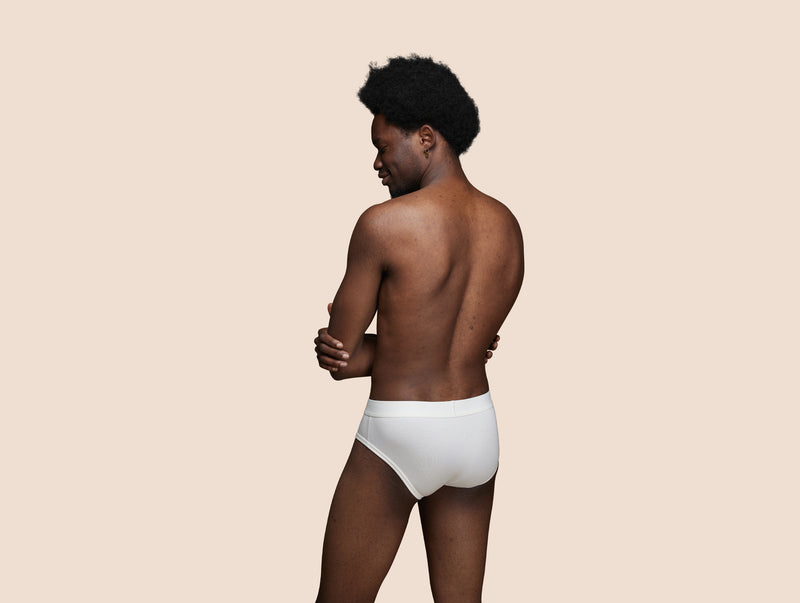 Pétrone slip coton biologique Tencel blanc crème homme#couleur_blanc-crème