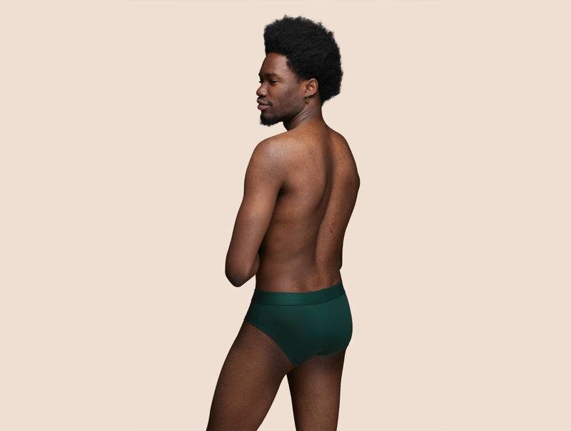 Pétrone slip coton biologique tencel vert bouteille homme#couleur_vert-bouteille