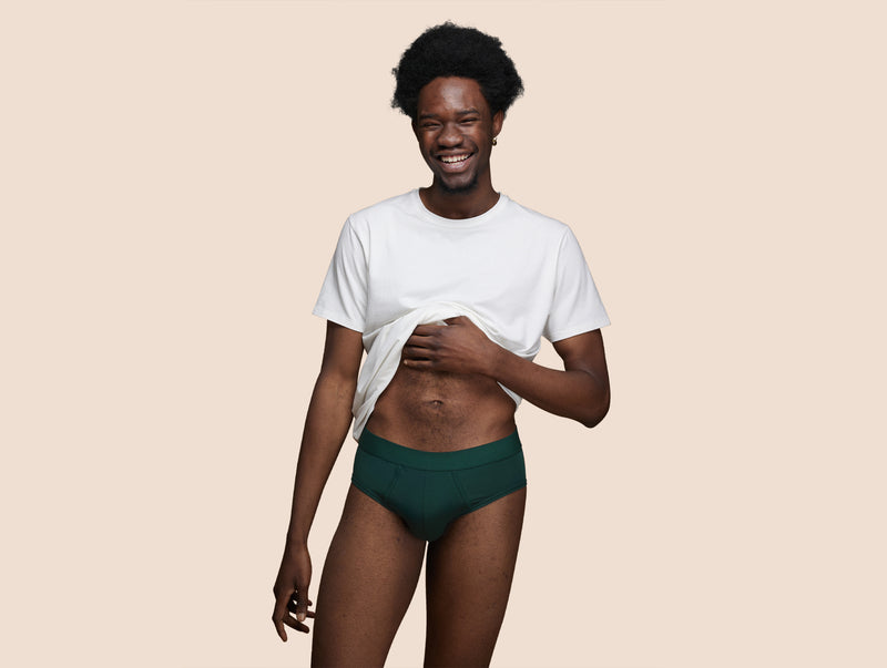 Pétrone slip coton biologique tencel vert bouteille homme#couleur_vert-bouteille