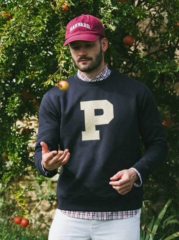 Pétrone sweat homme Tencel coton bio bleu marine #couleur_bleu-marine