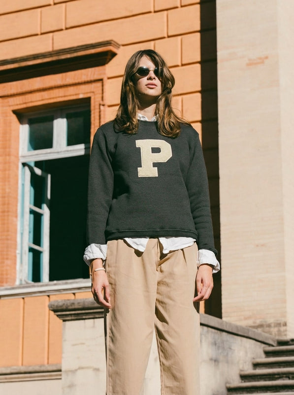 Pétrone sweat homme Tencel coton bio gris anthracite #couleur_gris-anthracite-chiné