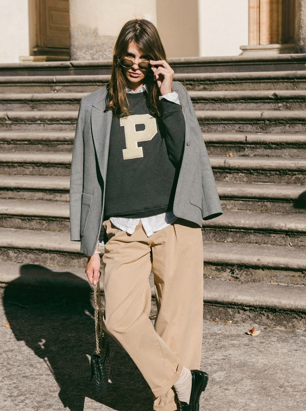 Pétrone sweat homme Tencel coton bio gris anthracite #couleur_gris-anthracite-chiné