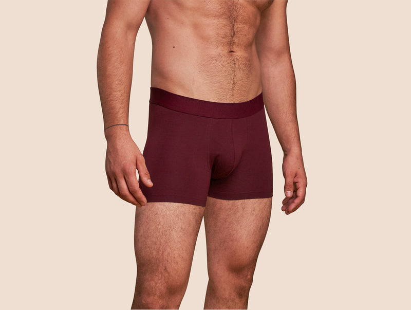 Pétrone boxer coton bio bordeaux foncé homme#couleur_bordeaux-foncé