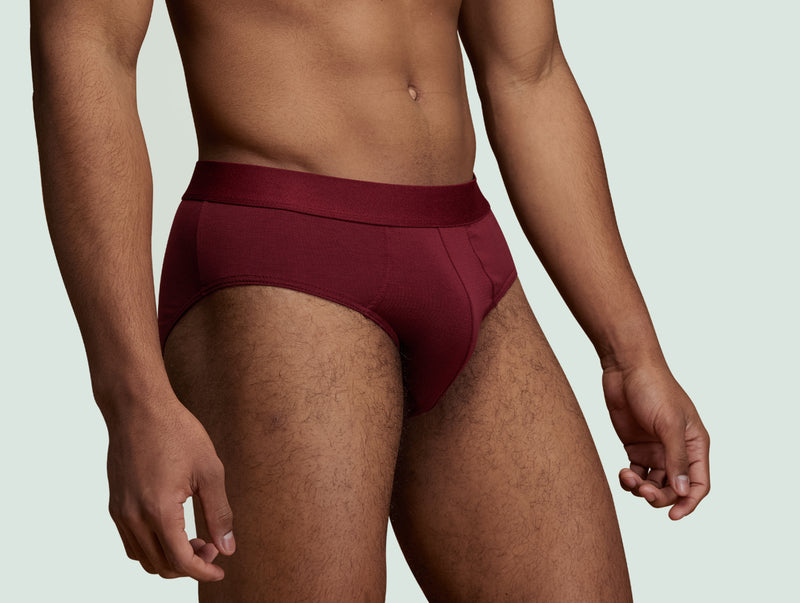 Pétrone slip sport tencel bordeaux homme zoom#couleur_bordeaux-foncé