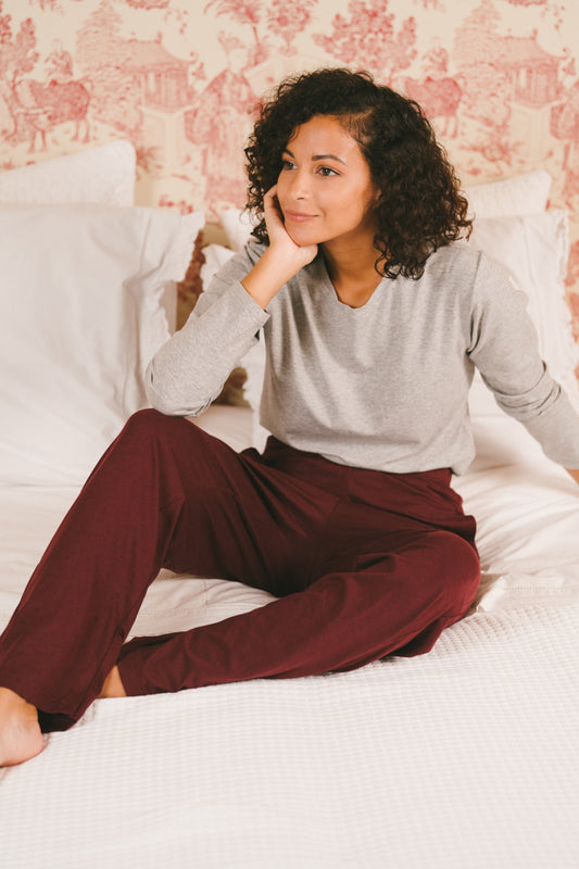 Ensemble de pyjama coton biologique tencel lyocell femme#