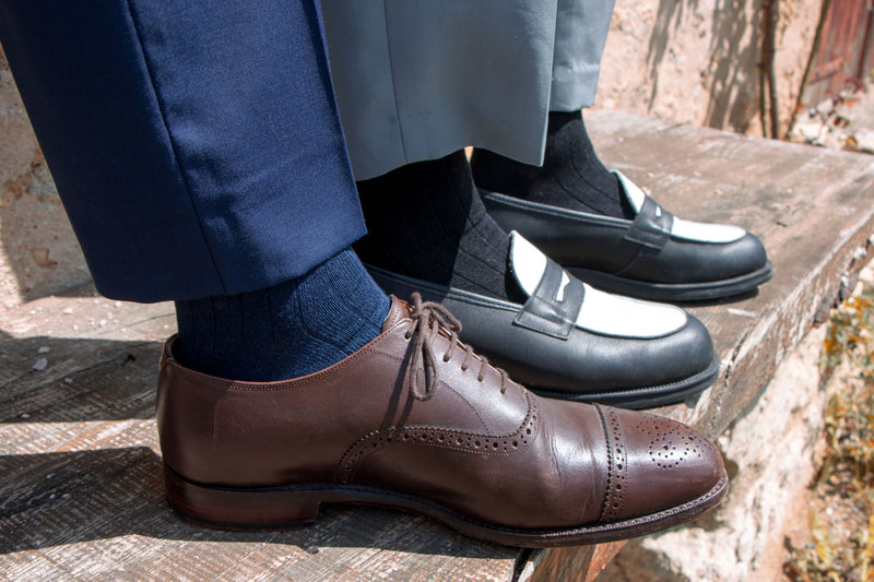 Petrone-chaussettes-lin-coton-homme-bleu marine#couleur_bleu-marine