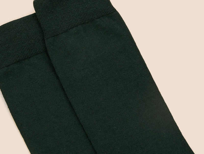 Pétrone chaussettes laine mérinos vert bouteille homme#couleur_vert-bouteille