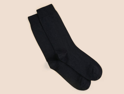 Pétrone chaussettes laine mérinos noir homme#couleur_noir
