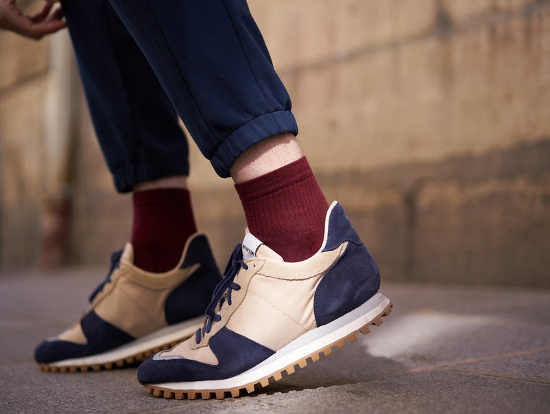 Petrone-chaussettes-tennis-coton-bio-unies-basses-homme-bordeaux foncé#couleur_bordeaux foncé