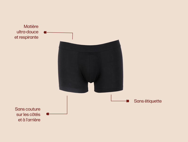 Pétrone boxer confort coton pima micromodal noir homme#couleur_noir