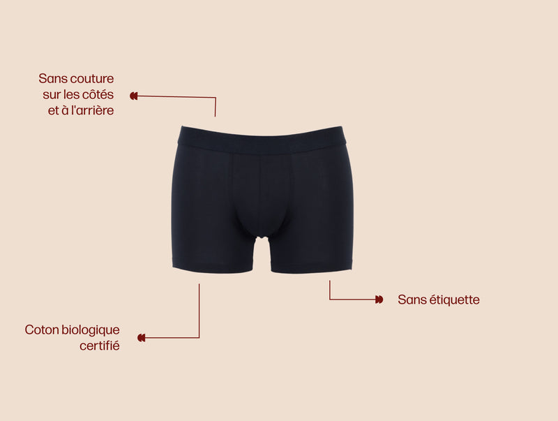 Pétrone boxer coton bio noir homme#couleur_noir