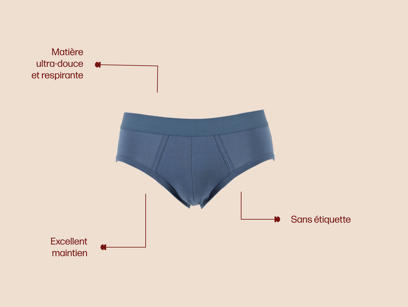 Pétrone slip coton pima micromodal bleu céruléen homme#couleur_bleu-céruléen