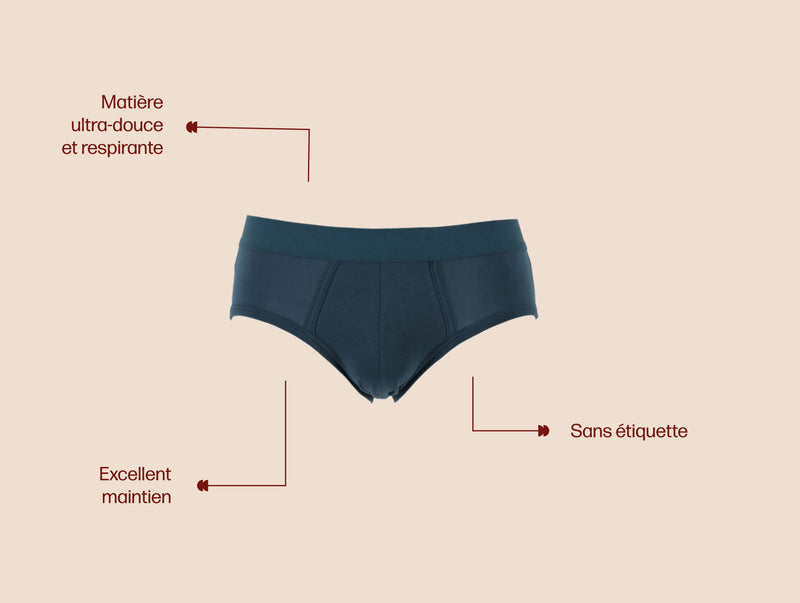 Pétrone slip coton pima micromodal bleu pétrole homme#couleur_bleu-pétrole