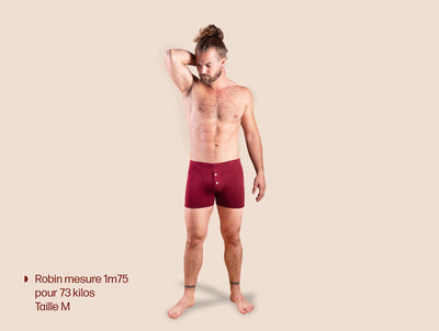 Pétrone boxer héritage coton pima micromodal bordeaux homme#couleur_bordeaux