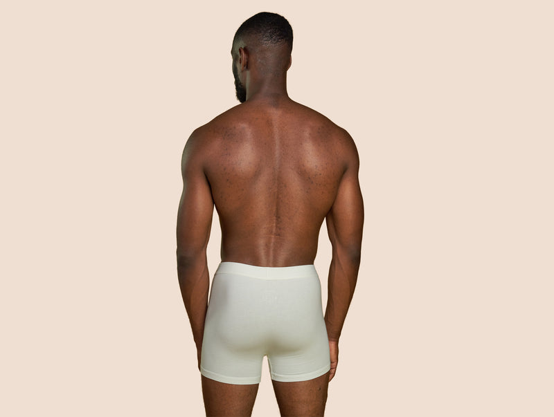 Pétrone boxer confort coton pima micromodal blanc crème homme#couleur_blanc-crème