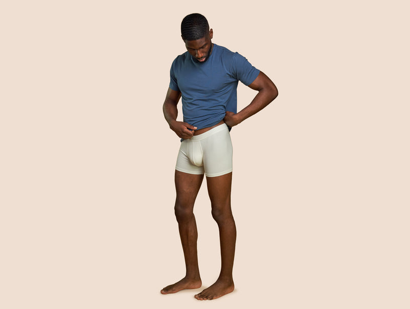 Pétrone boxer confort coton pima micromodal blanc crème homme#couleur_blanc-crème