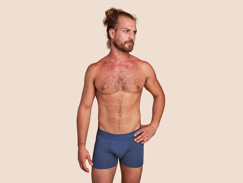 Pétrone boxer confort coton pima micromodal bleu céruléen homme#couleur_bleu-céruléen