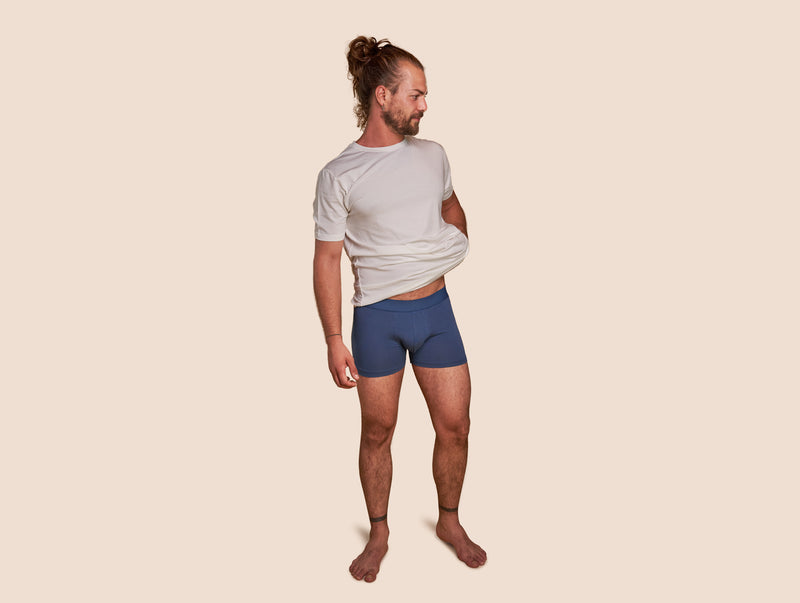 Pétrone boxer confort coton pima micromodal bleu céruléen homme#couleur_bleu-céruléen
