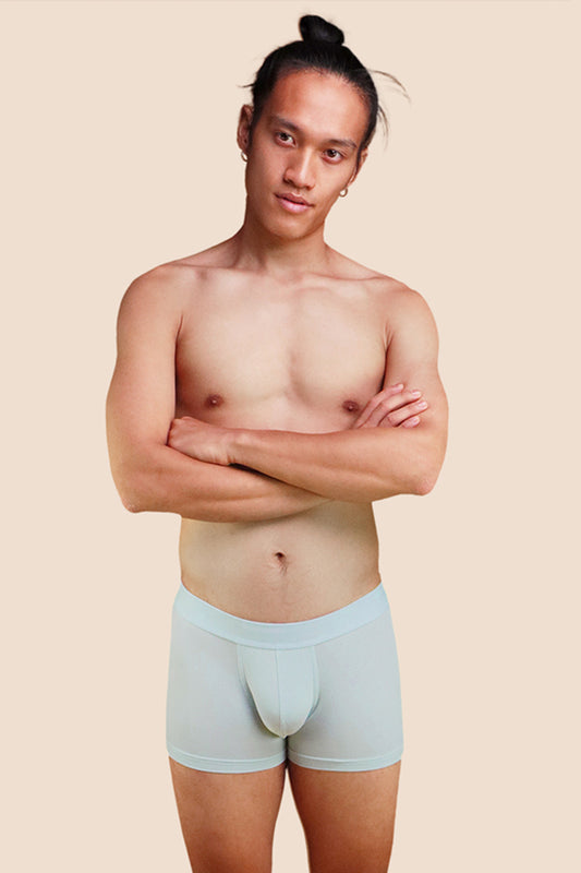 Pétrone boxer confort coton pima micromodal bleu ciel homme